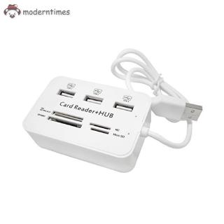 ✽MT✽ การ์ดรีดเดอร์ USB 2.0 Hub 3 Port W/USB Card Reader Hub 2.0 480Mbps