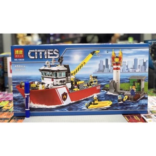 : BELA 10830 (CITY เรือแดงกับประภาคาร)ค่า.. จำนวน 450+ ชิ้น