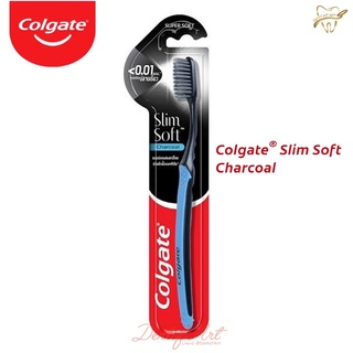 แปรงสีฟัน คอลเกต  ใหม่ !!! สลิมซอฟท์ ชาโคล รุ่นใหม่ มี 4 สี Colgate slim soft charcoal tooth brush