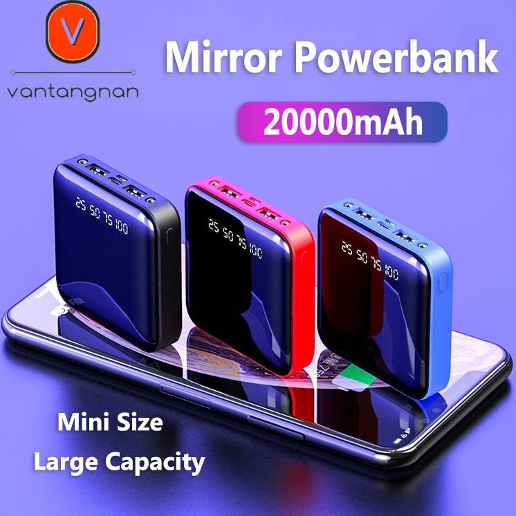 🔥พร้อมส่ง🔥 mini แบตสำรอง20000mah แบบพกพา power bank 2usb ชาร์จเร็ว ของแท้ 100% พาเวอร์แบงค์ สำหรับ iphone xiaomi huawei  พาวเวอร์แบงค์ 20000mAh powerbank แบตสำรอง เล็ก เบา แบตสำรอง