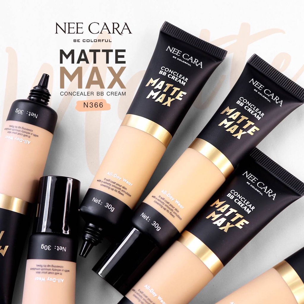 รองพื้น นีคาร่า บีบีครีม N366 NEE CARA MATTE MAX CONCEALER BB CREAM