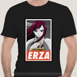 oversize T-shirt เสื้อยืดแขนสั้น พิมพ์ลายอนิเมะ Fairy l Erza Natsu Dragneel Lucy Heartfilia Scarlet สไตล์คลาสสิก สําหรับ