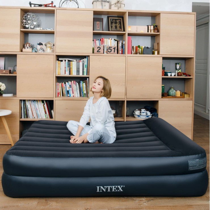 sale INTEX ที่นอน ที่นอนเป่าลม ที่นอนเป่าลมปั้มลมในตัว Pillow Rest Raised รุ่น 64124