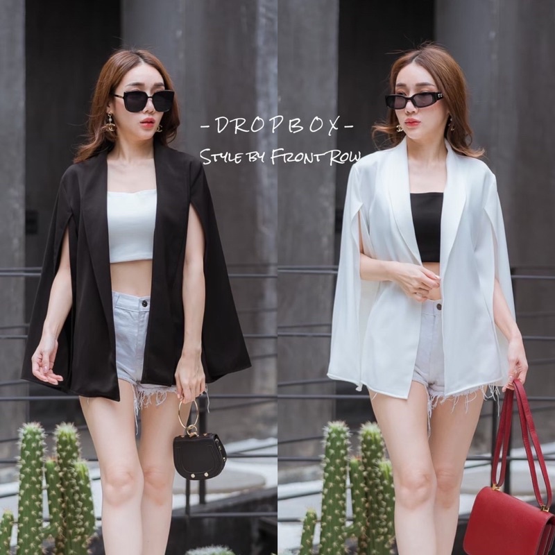 📌ทักก่อนสั่ง📌✅⚫️เสื้อคลุมเบลเซอร์ แขนผ่า อก34”-40” Dropbox