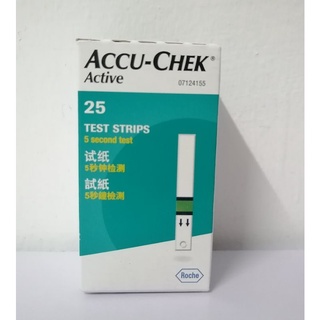 ACCU-CHEK Active แผ่นตรวจน้ำตาล 25 แผ่น (มีราคาพิเศษ)