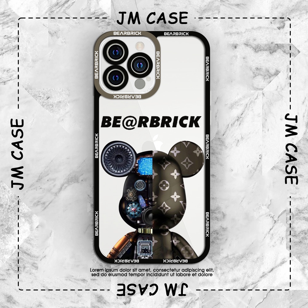 SAMSUNG XIAOMI OPPO JM CASE Bearbrick หุ่นยนต์ LV ขอบสี่เหลี่ยม iphone CASE