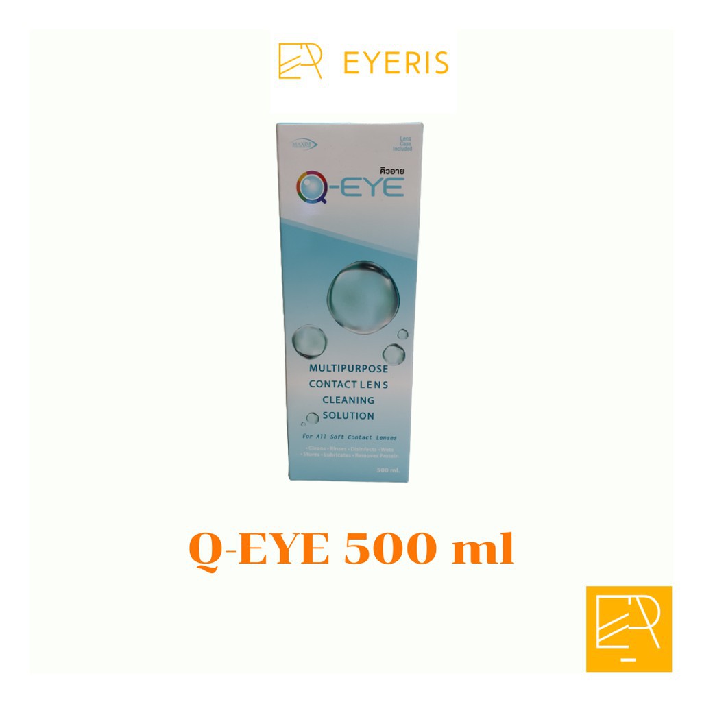 น้ำยาล้างคอนแทคเลนส์ Q-EYE 500ml ขวดใหญ่