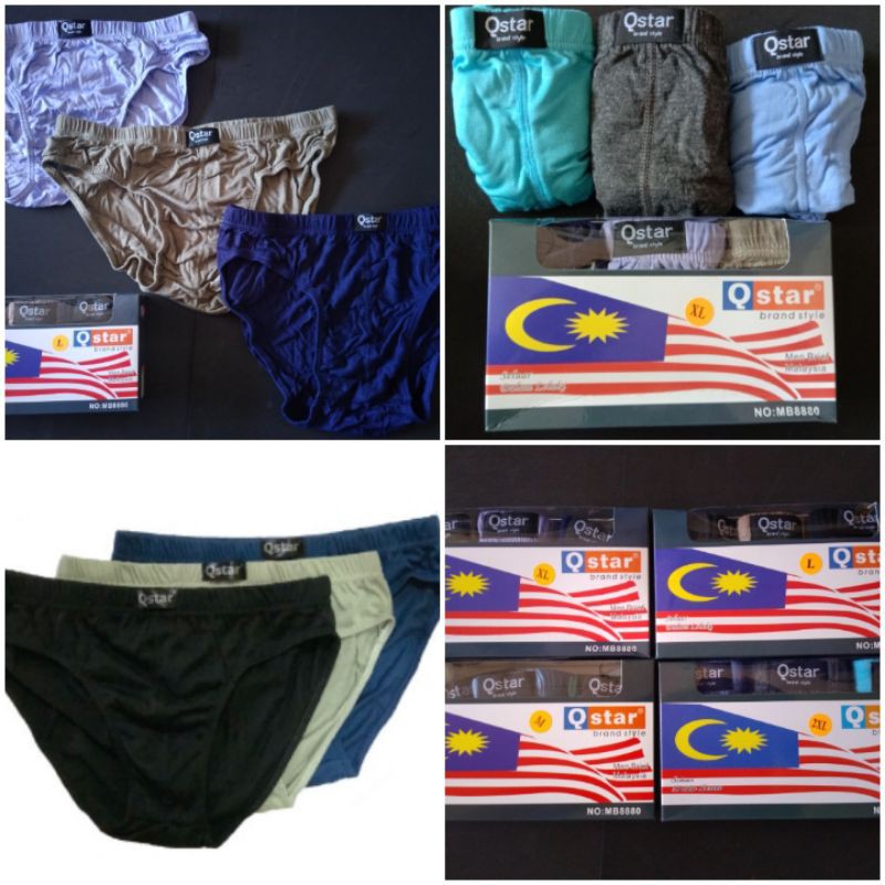 💫คิวสตาร์💫 Qstar Cotton ชุดชั้นใน/Seluar Dalam Lalaki