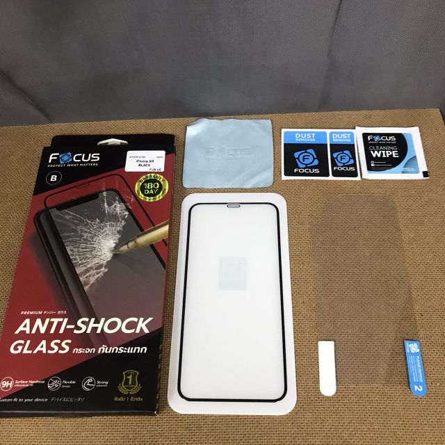 Focusฟิล์มกระจกใส Anti Shock Glass ประกัน180วัน สำหรับไอโฟน Se2020se3 Xsmax 11pro 11promax