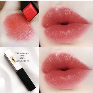 YSL The Slim Sheer Matte #103 Orange Provocant ไซส์จริง