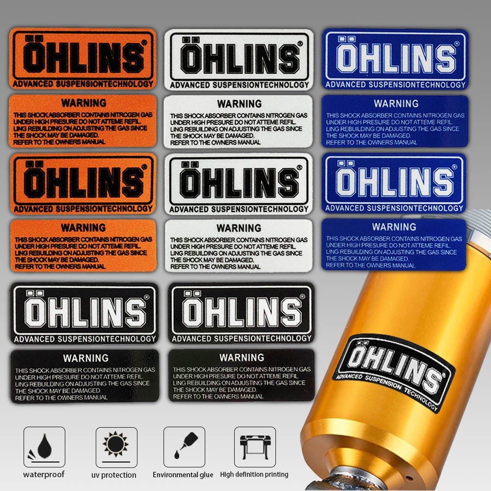 Öhlins สติกเกอร์สะท้อนแสง Suspension Decals มอเตอร์จักรยานส้อม Shocker Damper สําหรับ OHLINS รถจักรยานยนต์มอเตอร์ไซด์