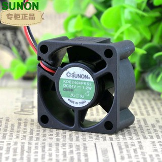 Original SUNON KDE2404PKS2 24V 1.2W 4CM 4020 2 wire Magnetic bearing HYPRO cooling fan