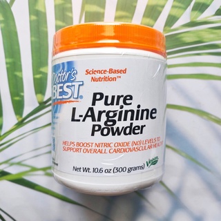 Pure L-Arginine Powder ผงแอลอาร์จีนีนบริสุทธิ์ 300 Grams (Doctors Best) เพื่อสุขภาพ เพาะกาย