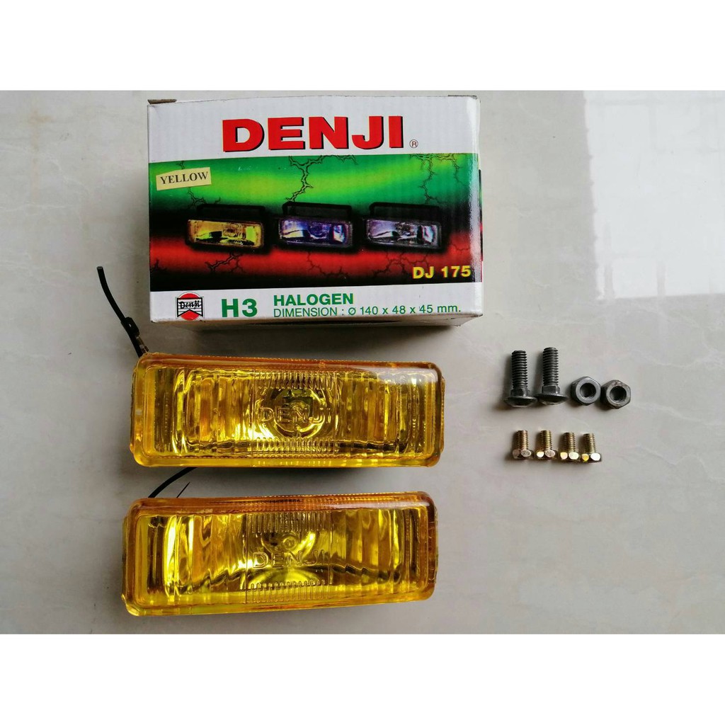 ไฟสปอร์ตไลท์เหลี่ยม DENJI #DJ-175 12V สีเหลือง ความยาว 14ซ.ม กว้าง 4.5ซ.ม ไต้หวัน ราคาเป็นคู่ คู่ละ450 บาท