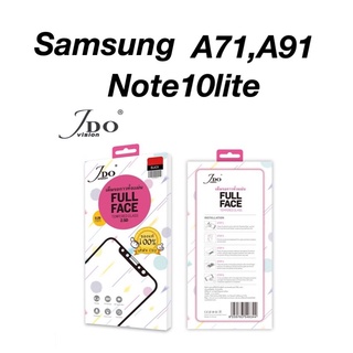 ฟิล์มกระจกใสแบบเต็มจอ JDO samsung A71 A91 Note10lite