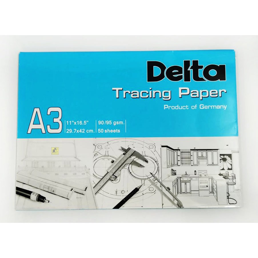 กระดาษไขเขียนแบบ Delta A2 / A3/ A4 Tracing Paper
