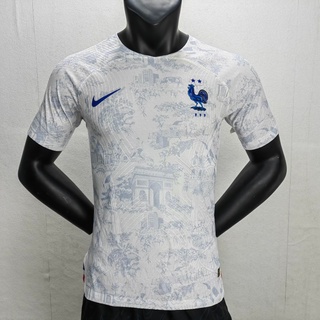 เสื้อกีฬาแขนสั้น ลายทีมชาติฟุตบอล France Away Jersey S-XXL 2022 AAA