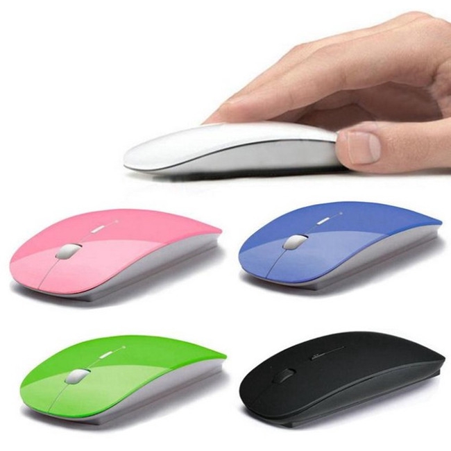 เมาส์ไร้สายบางมากเมาส์ไร้สายประหยัดพลังงาน 2.4G GAMING Computer Mouse Wireless Mouse