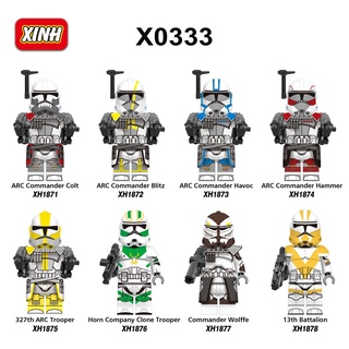 บล็อกตั space War Minifigurs Troopers ARC Commander X0333