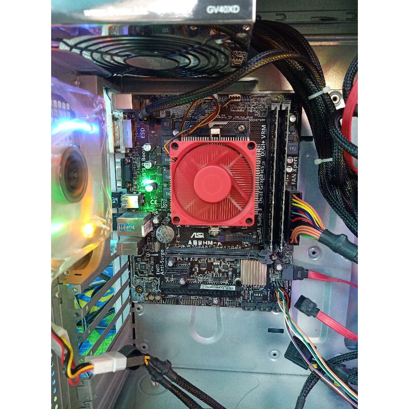 ชุดบอร์ดพร้อมซีพียู AMD FM2+ Asus a68hm-k cpu a8 7670k 4C4T ตัวแรงมีการ์ดจอในตัว R7 ขนาด 1G