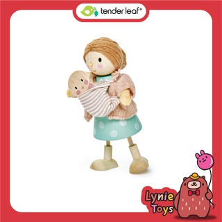 Tender Leaf Toys ของเล่นไม้ ตุ๊กตา มิสซิสกู๊ดวู้ดและเบบี๋ Mrs Goodwood and the Baby