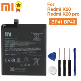 แบตเตอรี่ Xiao Mi โทรศัพท์เดิมแบตเตอรี่ BP41 BP40 สำหรับ K20Pro Mi 9T Pro K20 Mi 9 T 3900mAh แบตเตอรี่ + เครื่องมือ