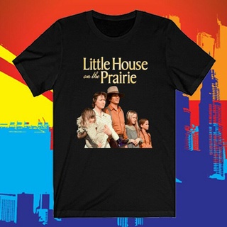 เสื้อยืดพิมพ์ลายเสื้อยืดเสื้อยืด พิมพ์ลาย Little House On The Prairie สีดํา สไตล์เรโทร สําหรับผู้ชายS-4XL