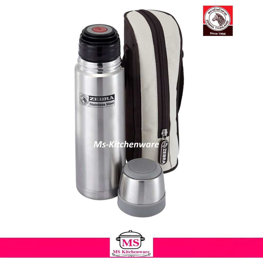 กระบอกน้ำสูญญากาศ 1 ลิตร Prima ll ตราหัวม้าลาย Zebra