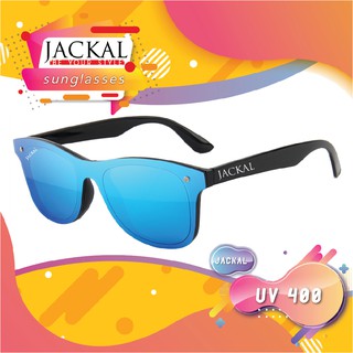 JACKAL SUNGLASSES แว่นกันแดด Jackal Traveller JS215-2 Blue Mirror Flat Lens