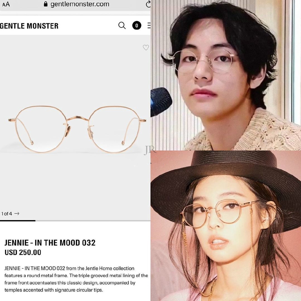 100 Authentic Gentle Monster JENNIE IN THE MOOD 032 Women Eyelasses