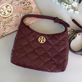 👑ผ่อน0%แท้100%👑 87870 กระเป๋าสะพาย Tory Burch Willa mini hobo มีสายยาวถอดได้ปรับได้ค่ะ