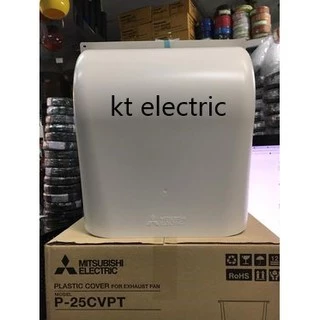 MITSUBISHI P-20CVPT / P-25CVPT ฝาครอบภายนอก แบบพลาสติก สำหรับพัดลมระบายอากาศ ติดวงกบ ใบพัด 8" / 10"