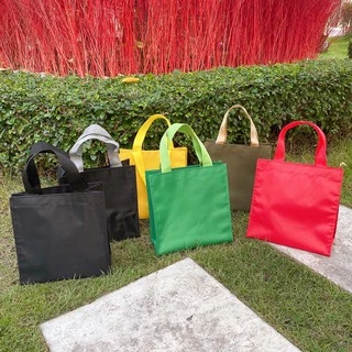 [พร้อมส่ง] ถุงหูหิ้ว กระเป๋าถือ ใบเล็ก ขนาด 8*8*4*4 นิ้ว ทรงกล่อง ไม่รวมสกรีน