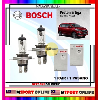 Bosch หลอดไฟหน้า H4 สําหรับ Proton Ertiga ปี 2016