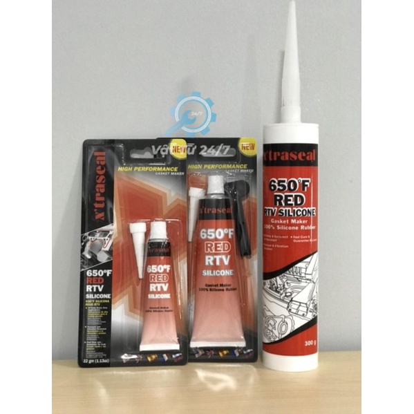 Xtraseal 650 F Red RTV Silicon Red กาวยาแนวทนความร้อน 32g 85g 300g