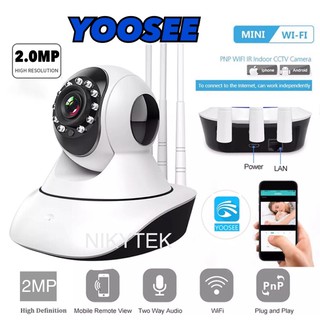 กล้อง วงจรปิด ip camera YOOSEE HD1080P  wifi camera Smart tracking มีภาษาไทย alarm 2-way audio อินฟราเรด IR cut Wireless