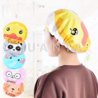 YUANTA หมวกคลุมผมอาบน้ำ กันน้ำ ลายการ์ตูนน่ารัก ที่คาดผม โดนัทรัดผม Shower Cap Kids