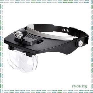 [TyoungTH] ที่คาดศีรษะ พร้อมไฟ LED แว่นขยาย แบบติดหัว