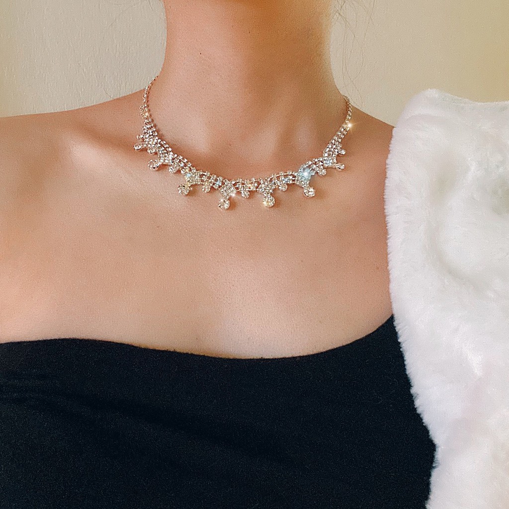 เติมของบ่อยม๊าก👸🏼 สร้อยเพชร หรูหรา สไตล์เจ้าหญิง ใส่ออกงาน ราตรี บายเนียร์
