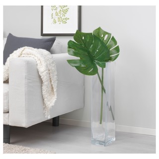 Monstera ใบใหญ่ก้านยาว เหมือนจริงมาก ใบมอนสเตอร่า IKEA 🌈 SMYCKA สมึคก้า ใบไม้ประดิษฐ์, ใบมอนสเตอรา, เขียว, 80 ซม.