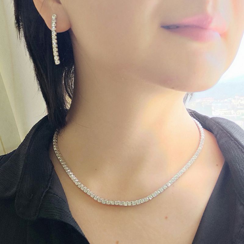 สร้อยคอเพชรCz สร้อยข้อมือเพชรCz AAAA+ 3mm.