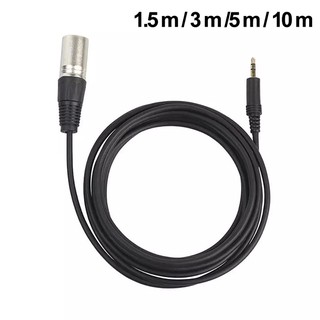 3.5 mm Stereo Jack Plug to 3 Pin XLR Male ไมโครโฟนอะแดปเตอร์สายเคเบิ้ล U 05