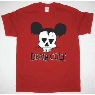 คอลูกเรือเสื้อยืดคอกลมเสื้อยืดแขนสั้น พิมพ์ลาย Death Cult Hard Rock Gothic Rock สีแดง สไตล์พังก์ร็อค แฟชั่นฤดูร้อน สําหร