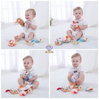 N002 ตุ๊กตาเขย่ามือรูปสัตว์ BBSKY ของเล่นเสริมพัฒนาการเด็ก มีเสียง