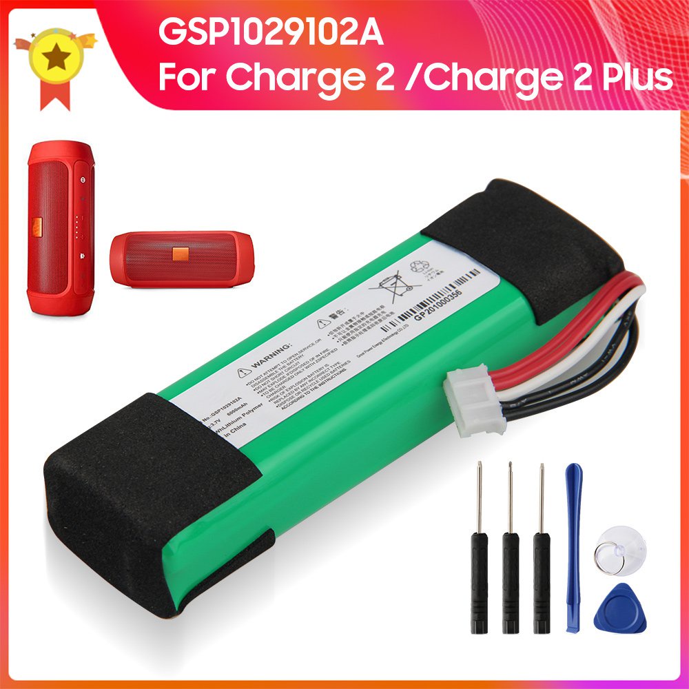 แบตเตอรี่ทดแทนเดิม GSP1029102A สำหรับ Charge2 Plus Charge2 + Charge 2 Plus JBL ลำโพงบลูทูธแบตเตอรี่ 