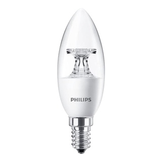 🔥ยอดนิยม!! PHILIPS หลอดไฟ LED รุ่น 4-25 W E14 2700K B35 ND กำลัง 4 วัตต์ สีวอร์มไวท์ 🚚พิเศษ!!✅