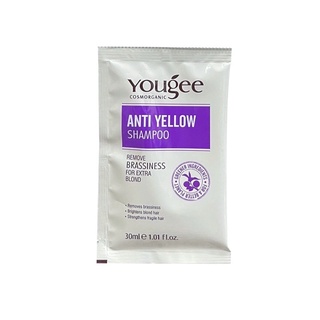 💥แนะนำ💥Yougee anti yellow Shampoo ยูจี แอนตี้ เยลโล่ แชมพู ลดไรเหลือง 30 ml. ฆ่าไรเหลือง แชมพูม่วง แชมพูสีม่วง