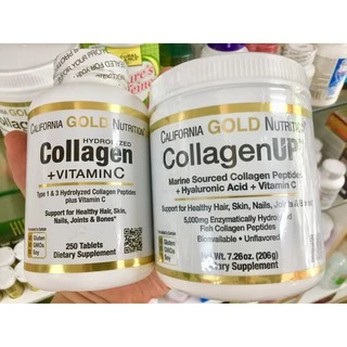 *พร้อมส่ง* คอลลาเจนจาก USA CollagenUP Type 1&3+Vit C เม็ด และผง (California Gold Nutrition)