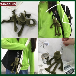 【COD Tangding】Long-legged Frog Pendant Key Chain Stuffed Doll Girl Small Gift Bag Dress Accessories Gift