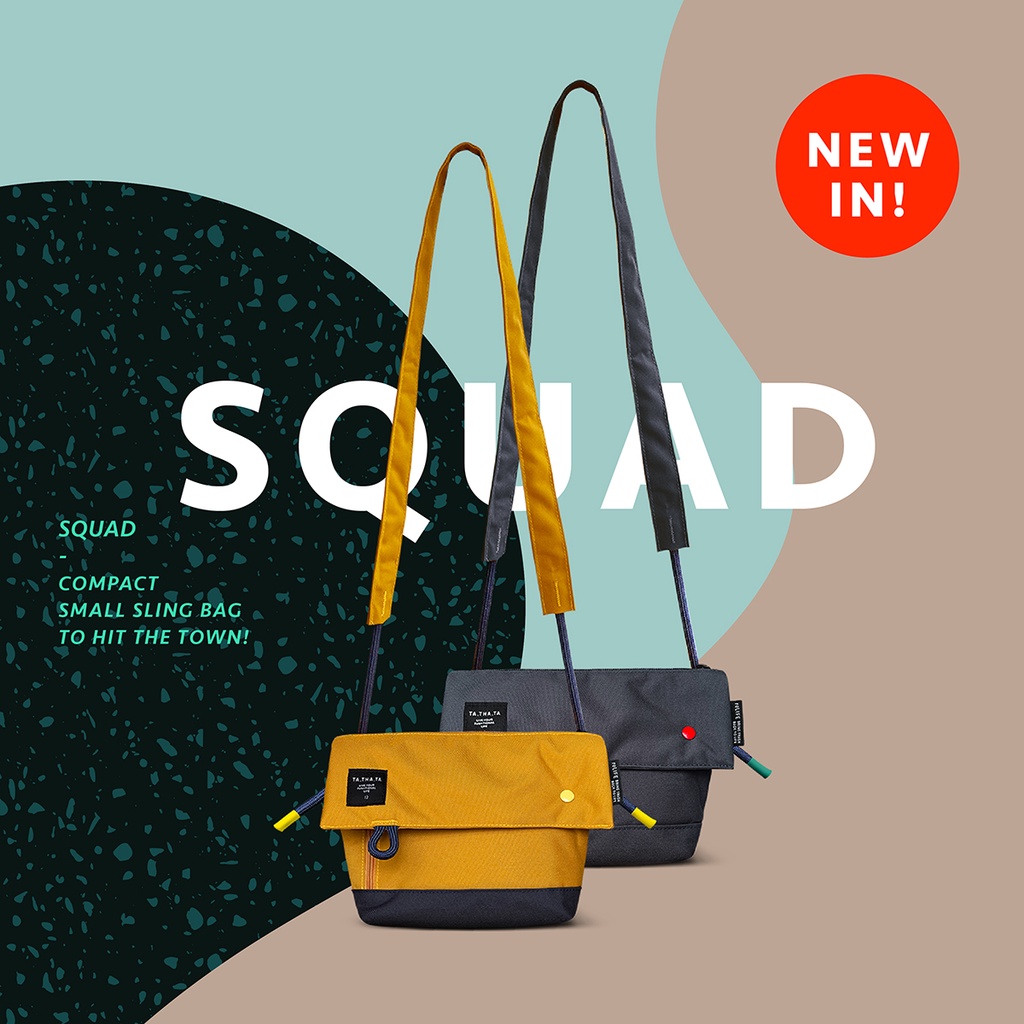 Squad relife sky sling bag กระเป๋าสะพายข้างรุ่น Squad สีกากี / TA.THA.TA